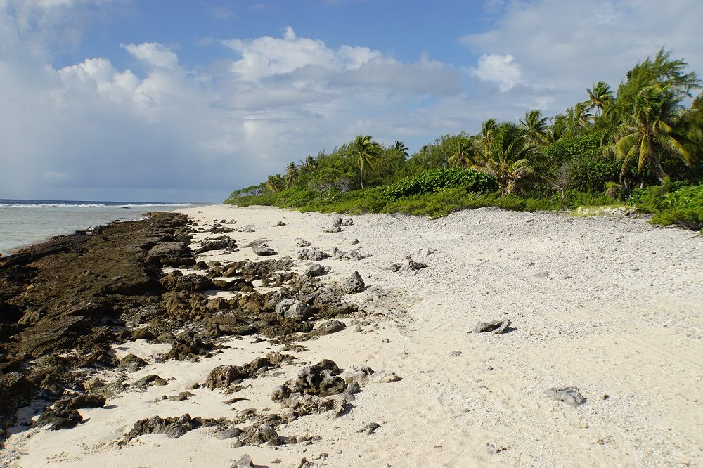 Strand auf der Insel Fakarava, Französisch Polynesien